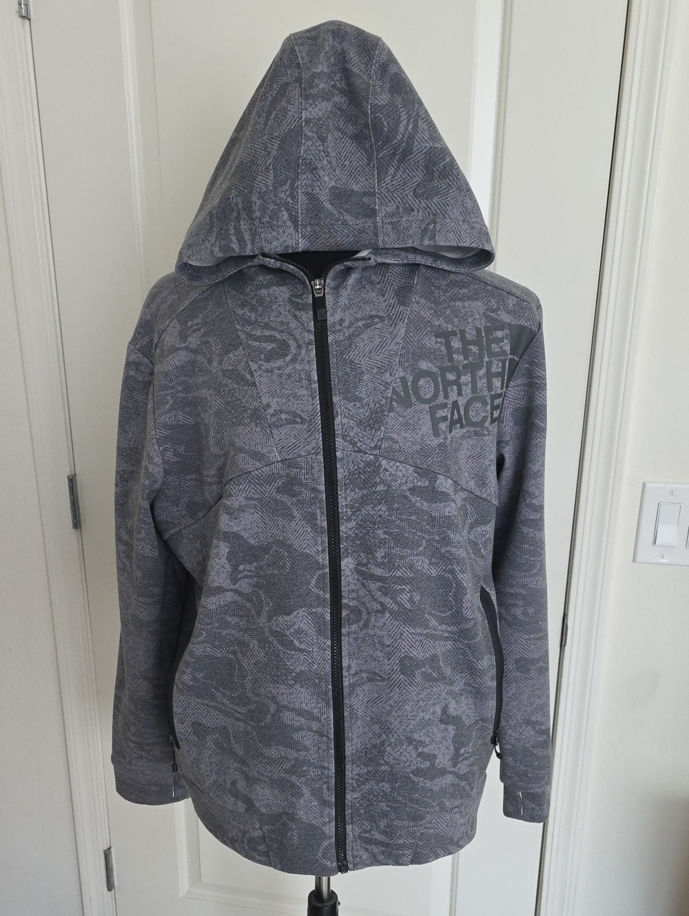 The North Face Men's Mountain Athletics Gray Hooded Zip Jacket